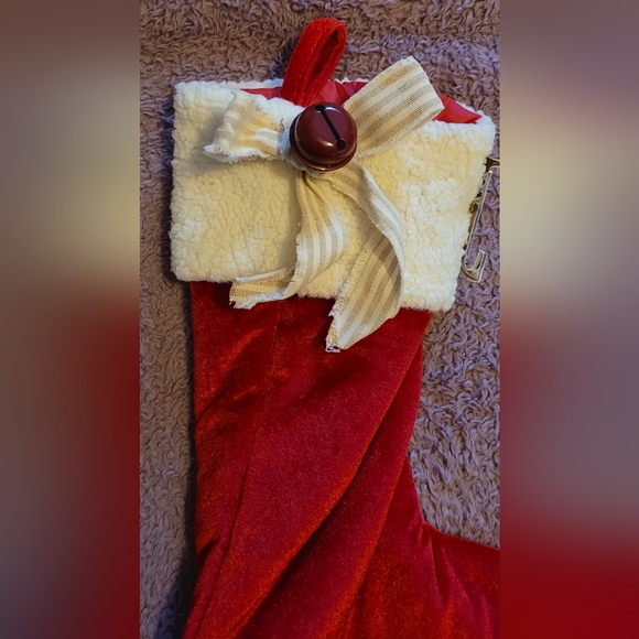 Luxury J initial Christmas Stocking - Picture 2 of 3